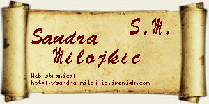 Sandra Milojkić vizit kartica